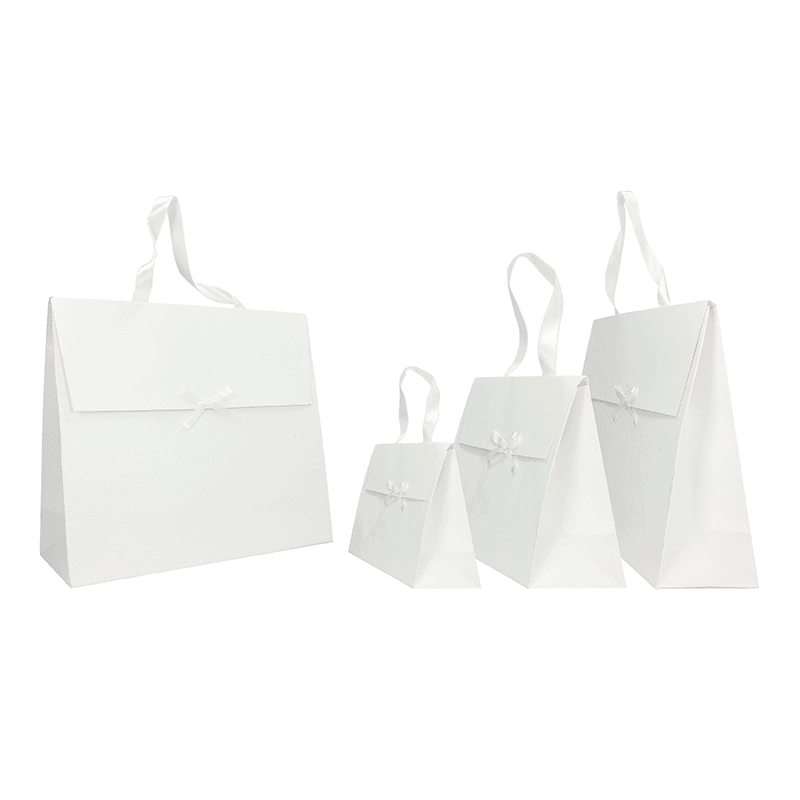 Customized Paper pouches Gift bag with Kelly handles Customized Paper pouches Gift bag with Kelly handles