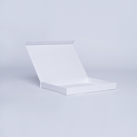 Hingbox 21x15x2 cm | Flat Rigid Gift Box with Hinged Lid