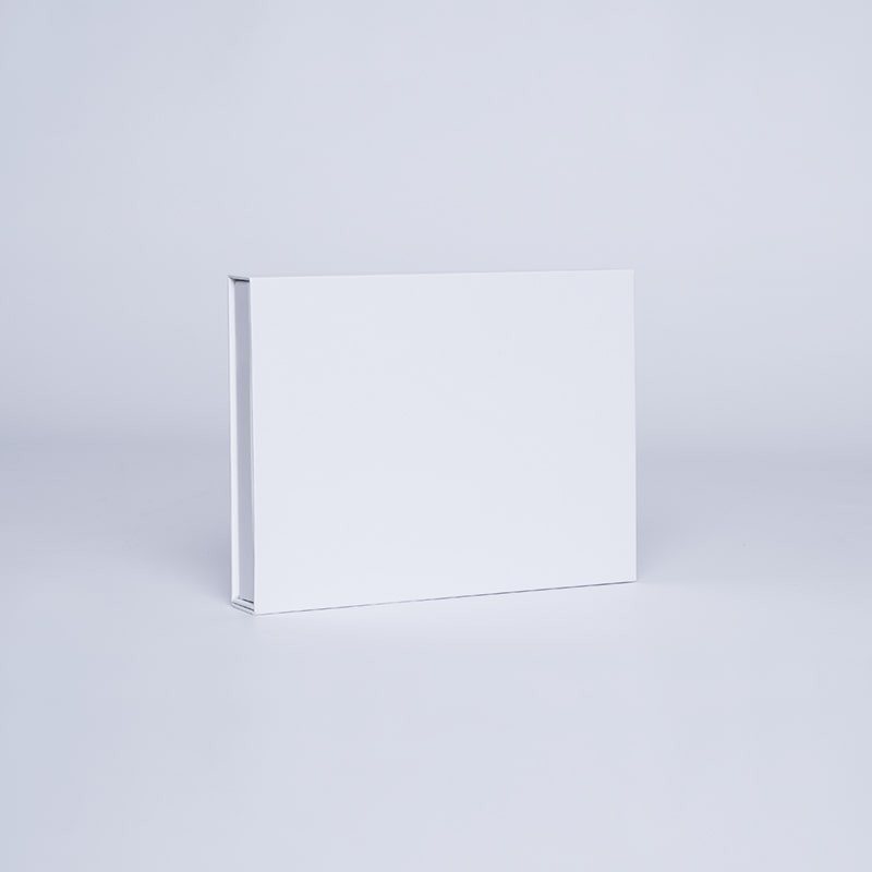 Hingbox 21x15x2 cm | Flat Rigid Gift Box with Hinged Lid