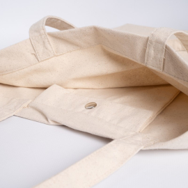 Cotton Tote Bag 38x42 cm with Pouch – Durable & Eco-Friendly