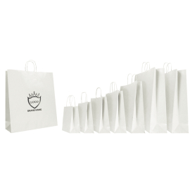 White Kraft Safari Bag with Custom Printing – Eco-Friendly & Elegant