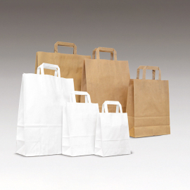 WHITE KRAFT BOX BAG WITH FLAT HANDLES - Box | Centuryprint