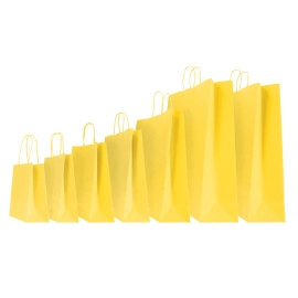 COLORED SAFARI PAPER BAG WITH TWISTED HANDLES