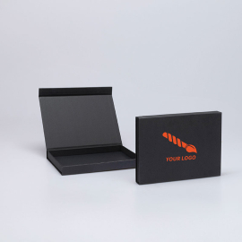 Hingbox 21x15x2 cm | Flat Rigid Gift Box with Hinged Lid