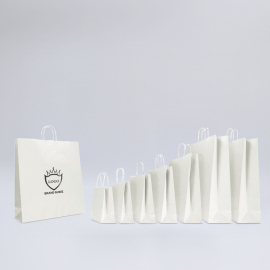 White Kraft Safari Bag with Custom Printing – Eco-Friendly & Elegant