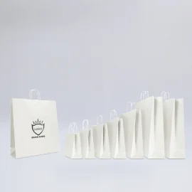 White Kraft Safari Bag with Custom Printing – Eco-Friendly & Elegant
